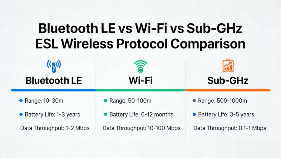 Bluetooth vs Wi-Fi vs Sub-GHz Pluteus electronicus label